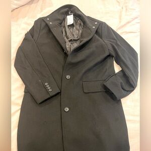 H & M Black Trench - Mens